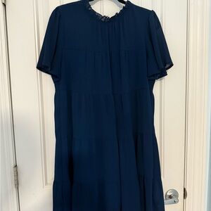 SHEIN Blue Flutter Sleeve Sundress
